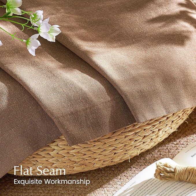 NICETOWN Gold Brown Linen Curtains - Image 6
