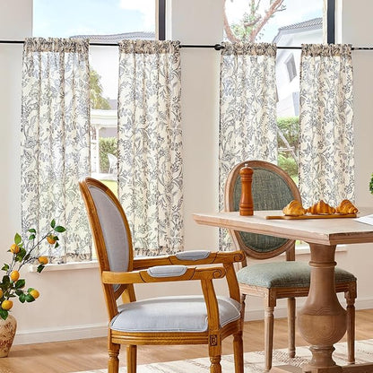 jinchan Floral Kitchen Curtains - Image 3