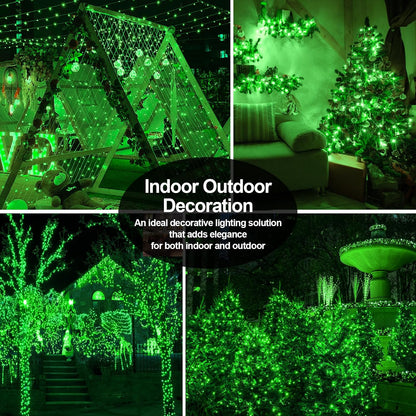 403 FT 1000 LED Halloween Lights Outdoor Fairy String Lights Plug in, Green