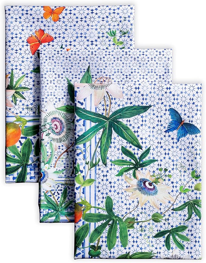 Maison d' Hermine Kitchen Towels Set of 3 100% Cotton 27.50" x 20" Reusable by MaisondHermine