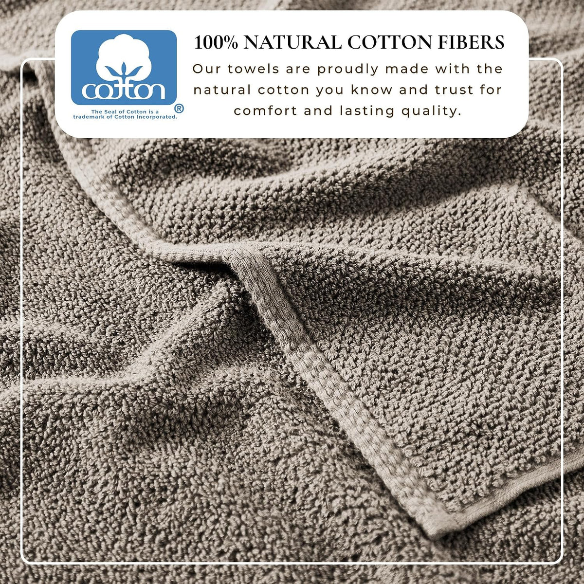 great bay home 100% cotton 4 pack 54x27, close-up detail