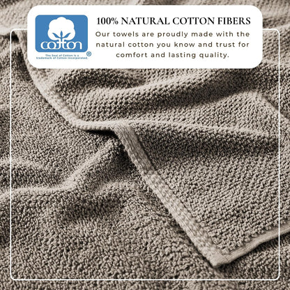 great bay home 100% cotton 4 pack 54x27, close-up detail