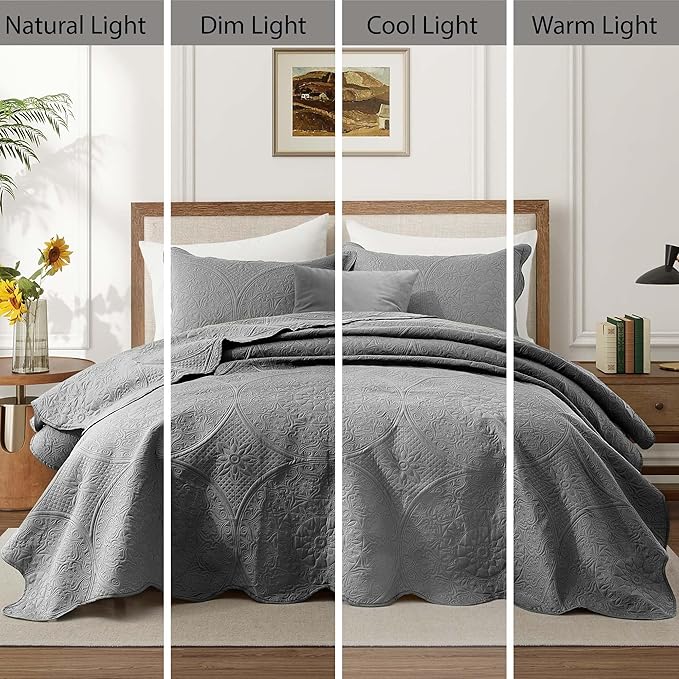 IR Imperial Rooms Queen Quilt Bedding Set Size + 2 Pillow Shams - Image 9