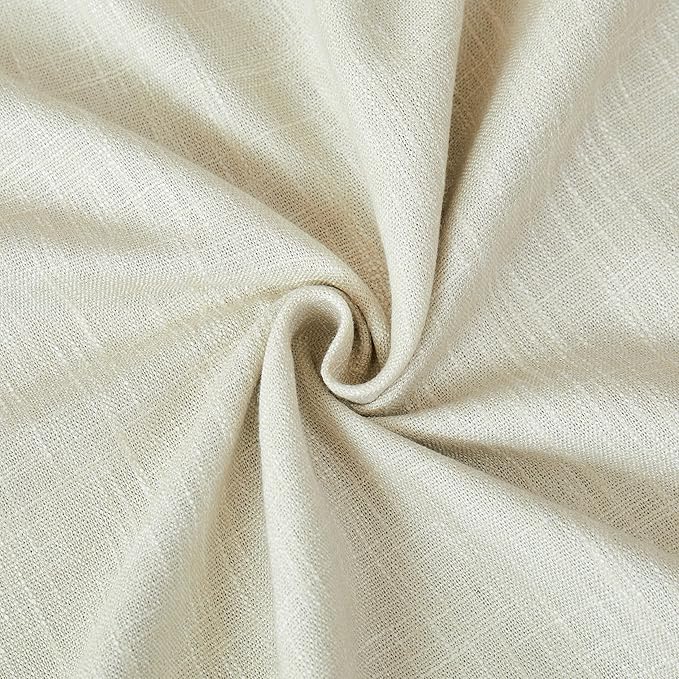 Beige Full Blackout Curtain Panel Thermal Insulated Energy Efficient Window - Image 5