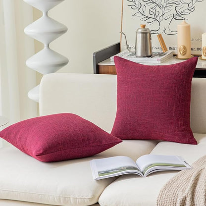 Pillow Covers Kevin Textile Star Faux Linen Square Xmas Throw Cushion Cover - Image 4
