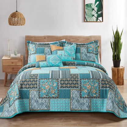 bedifany 3 pieces cotton king size quilt sets, main product view