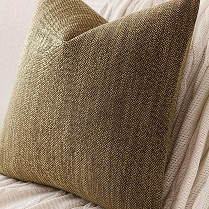 Foindtower Set of 2 Decorative Textured Burlap Linen Throw Pillow Covers - Image 3