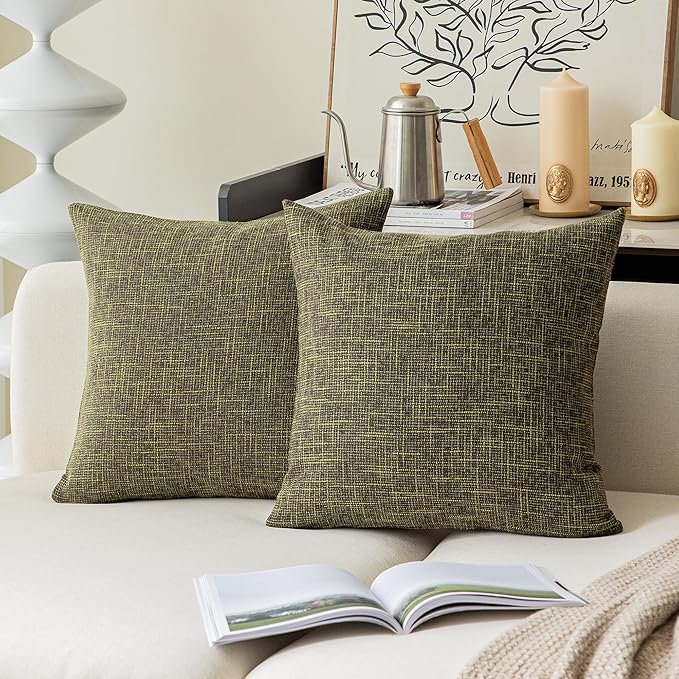 Kevin Textile Cotton Linen Soft Decorative Square Throw Pillow Covers Cushion by KevinTextile
