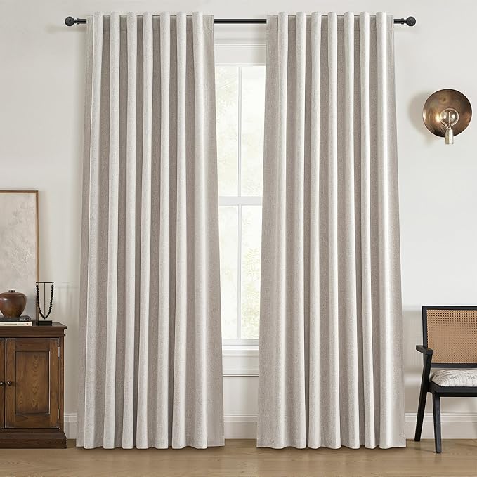 78 Inch Closet Curtains for Open Closet Doors Sliding Panels by QJMYDECO