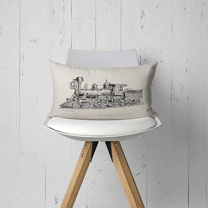 train pillow, train decor 12x20 Pillow Covers, train pillow cushion, Train - Image 2