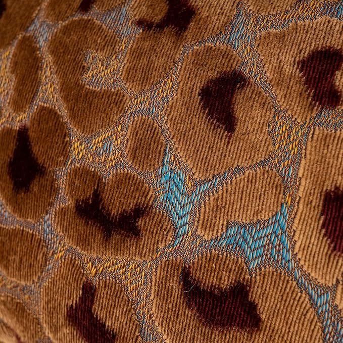 Alerfa Brown Floral Throw Pillow Cover 18 x 18 Inch Cut Velvet Sqaure Luxury - Image 6