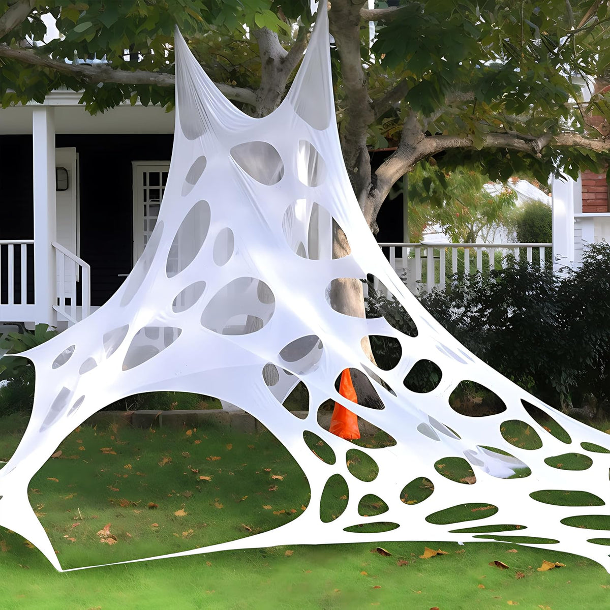 JOYIN 1000sqft Halloween Spider Web Outdoor Decoration, Giant Spider Cobwebs Halloween Decor Outside, DIY Stretchy Flexible Spiderweb Decor for Haunted House Party Decorations Supplies
