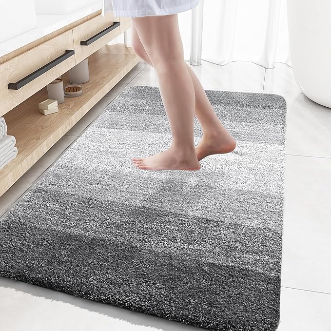 OLANLY Bathroom Rugs Mat 59x35, Extra Soft Absorbent Microfiber Bath Rugs by OLANLY