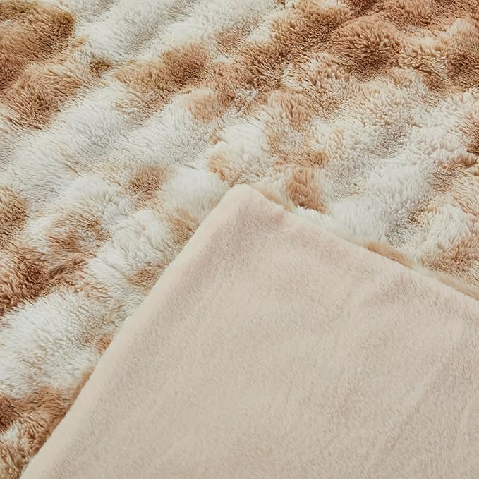 Faux Fur Throw Blanket for Couch Cozy Fuzzy Soft Plush Thick Fluffy Fleece - Image 3