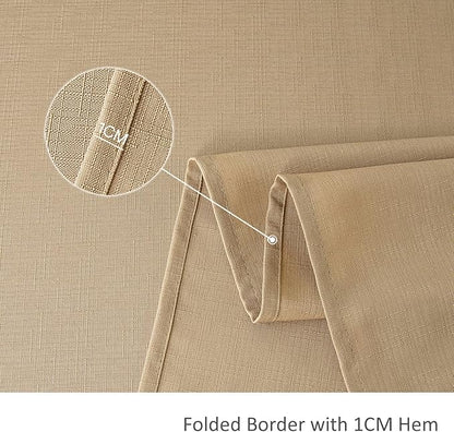 maxmill Faux Linen Texture Tablecloth Stain Resistant Waterproof, Wrinkle - Image 6
