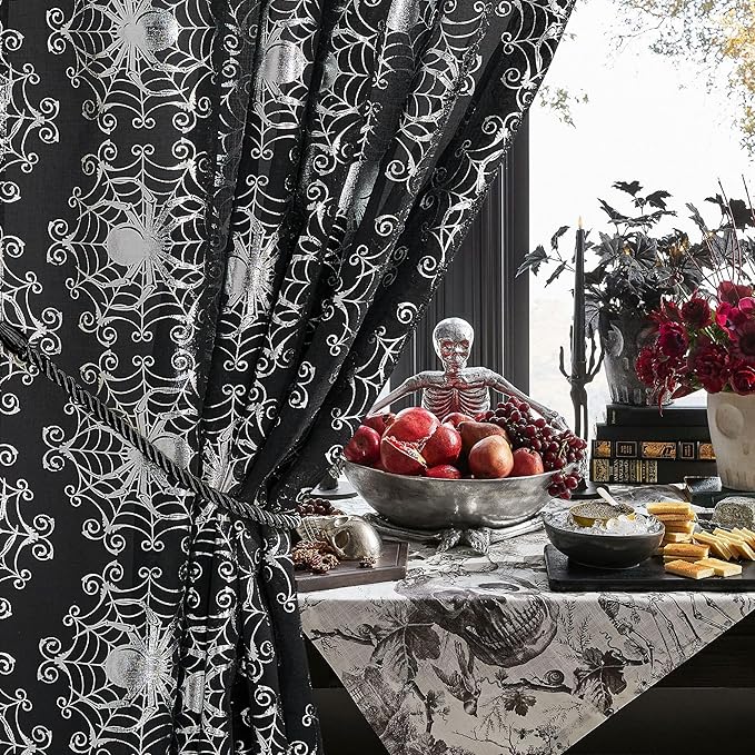 NICETOWN Semi Sheer Black Curtains - Image 5