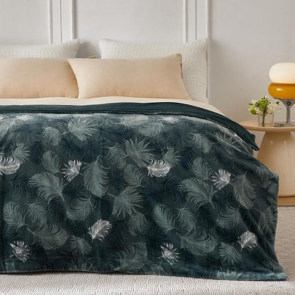 COOVA Faux Rabbit Fur & Flannel Throw Blanket 50x60 Inch - Image 5