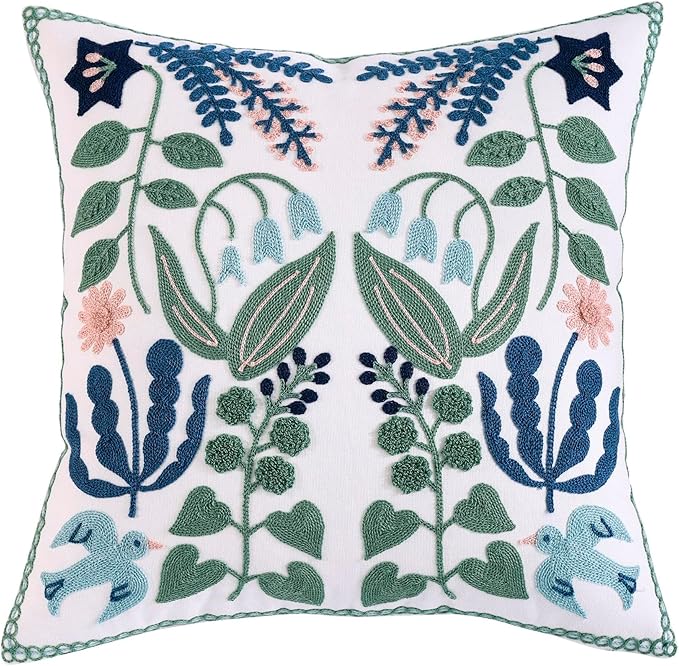 TAOSON Pack of 2, Cotton Canvas Cushion Covers, Spring Farmhouse Decor by TAOSON