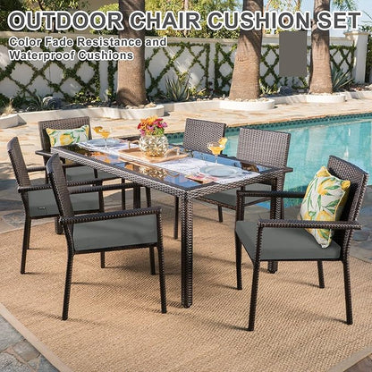 Favoyard Outdoor Chair Cushion Set of 4 Rainproof & Color Fade Resistant 19 x - Image 2