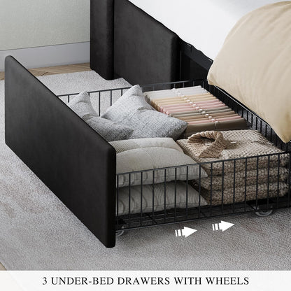 yitahome king size bed frame with 3 storage, package contents