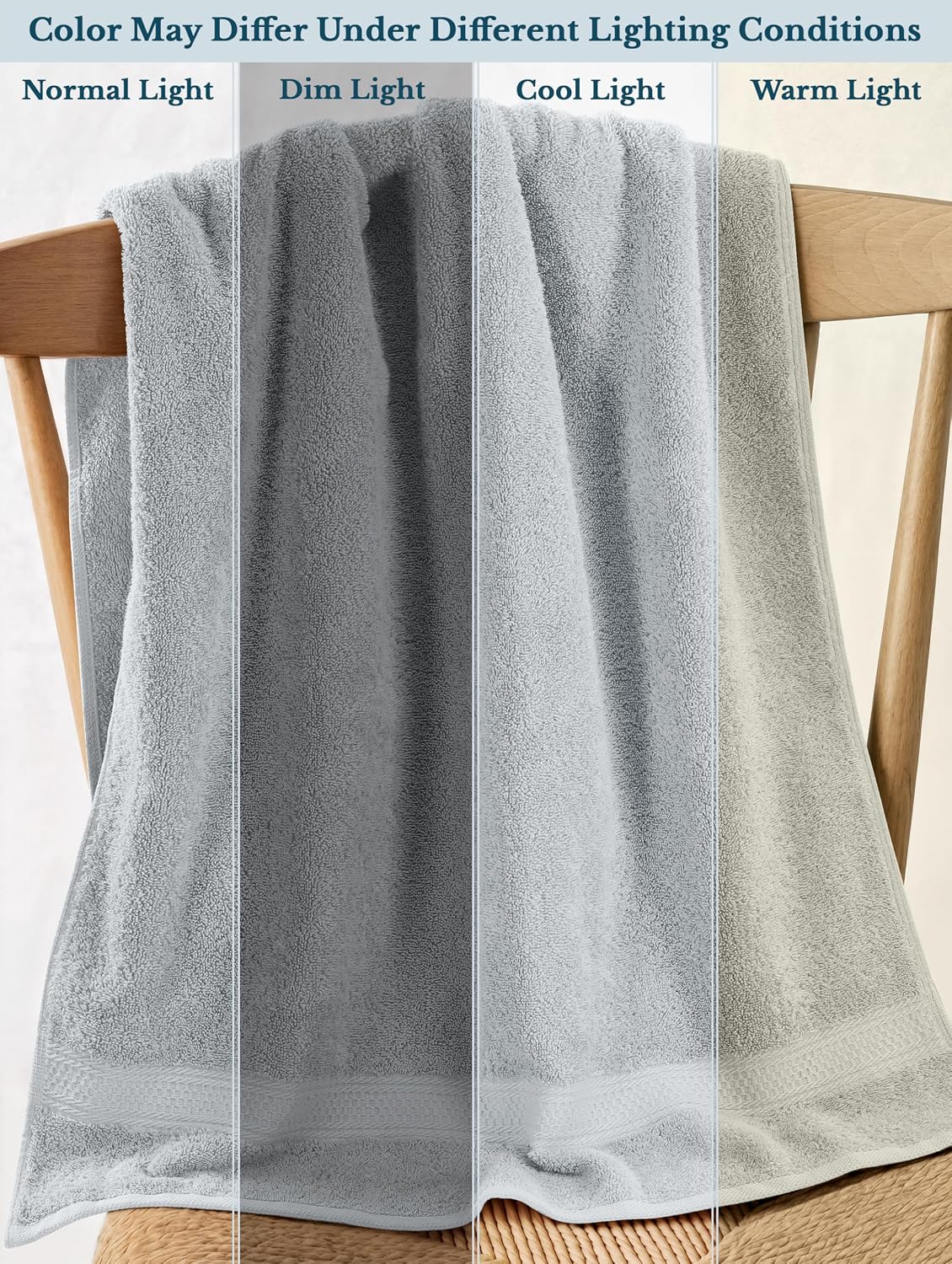utopia towels 4 pack premium bath towels 27x54 showing dimensions