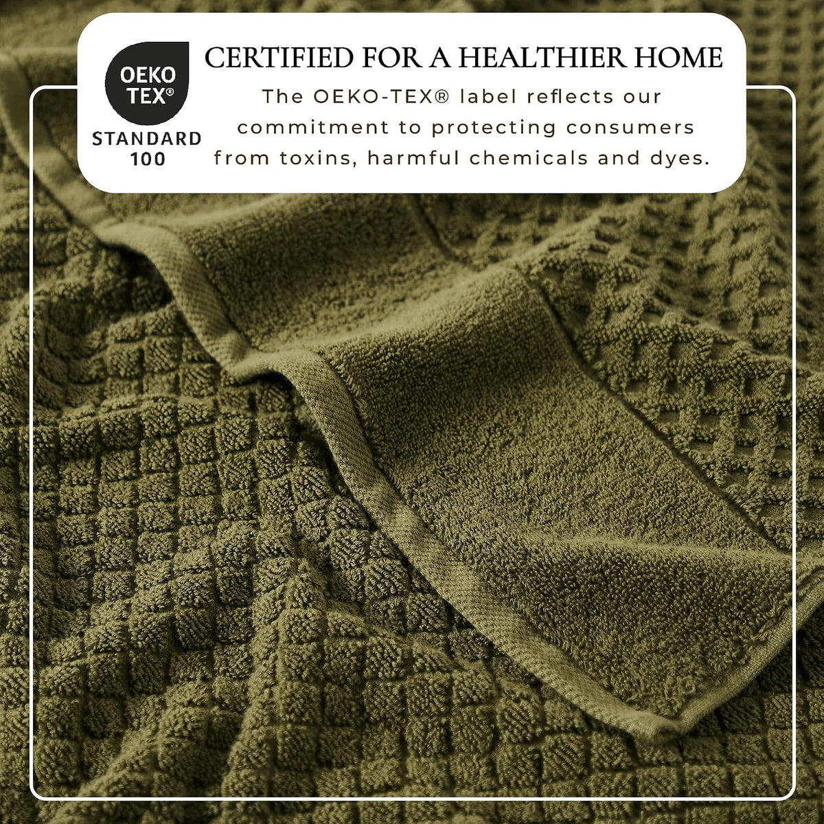 great bay home bath towels - 100% cotton shown in use