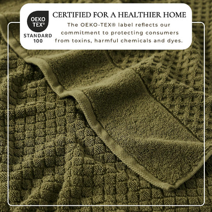 great bay home bath towels - 100% cotton shown in use