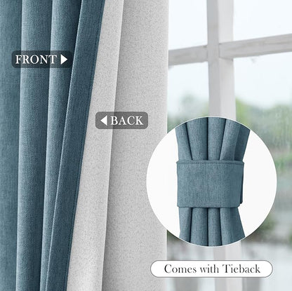 Macochico 100% Blackout Curtains Luxury Chenille Curtains - Image 6
