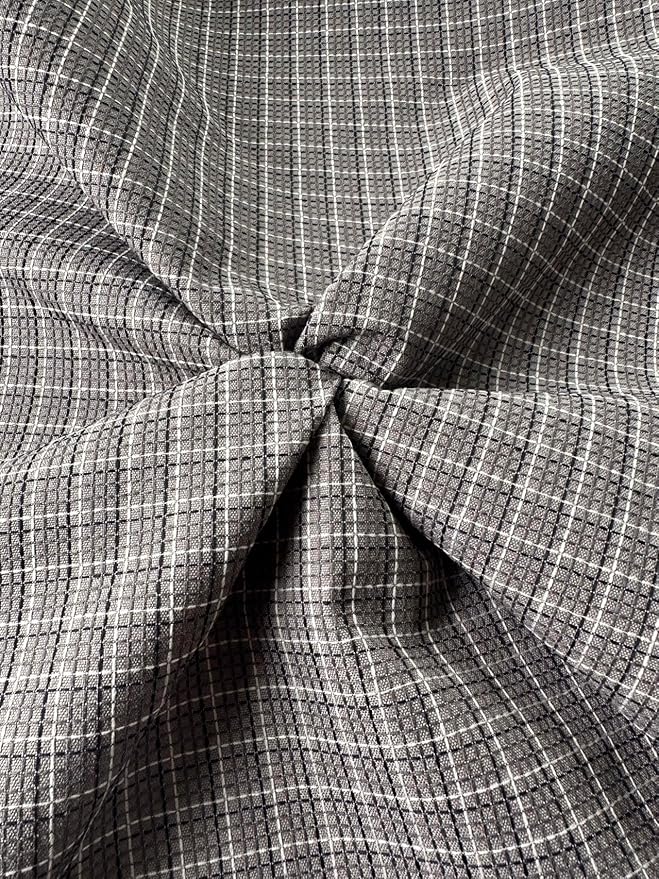 OctoRose 3 Side Zipper Upholstery Thick Checked-Grey, Full Size Futon Cover - Image 2
