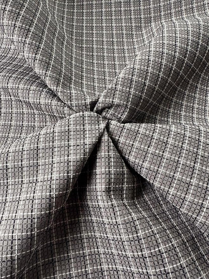 OctoRose 3 Side Zipper Upholstery Thick Checked-Grey, Full Size Futon Cover - Image 2