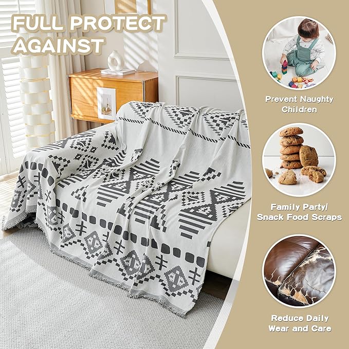 MEETSKY Boho Couch Cover Super Soft Couch Covers - Image 5
