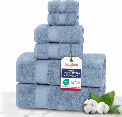 textilom 100% turkish cotton 6 pcs luxury bath, main product view