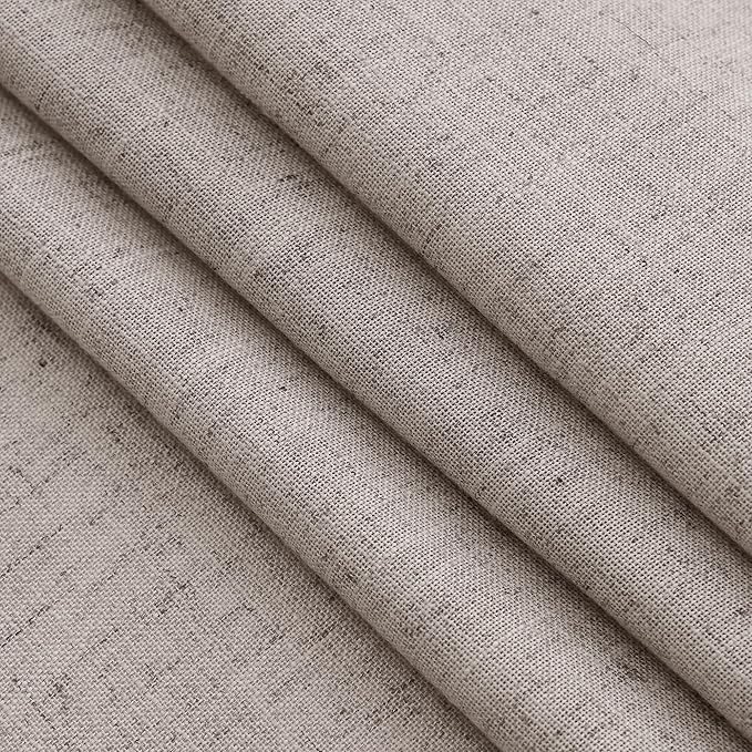 Brownish Grey Semi Sheer Linen Curtains 72 Inch Length - Image 7