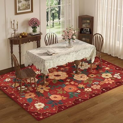 DUKINO 8x10 Area Rug, Floral Rugs - Image 4