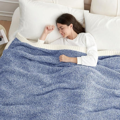 Snuggle Sac Oversized Blue Reversible Super Soft Blanket Twin XL Size - Image 6