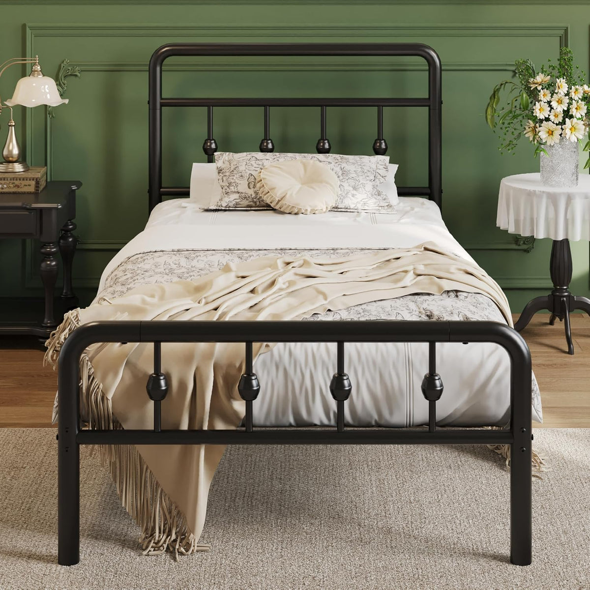 lutown-teen 12 inch twin bed frames with headboard, main product view