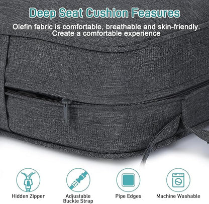 Aoodor Outdoor Chair Cushion, 24 x 24 Inch Water-Resistant, Fade-Resistant - Image 4
