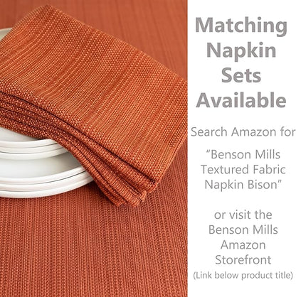 Benson Mills Cameron Textured Fabric Table Cloth, - Image 2