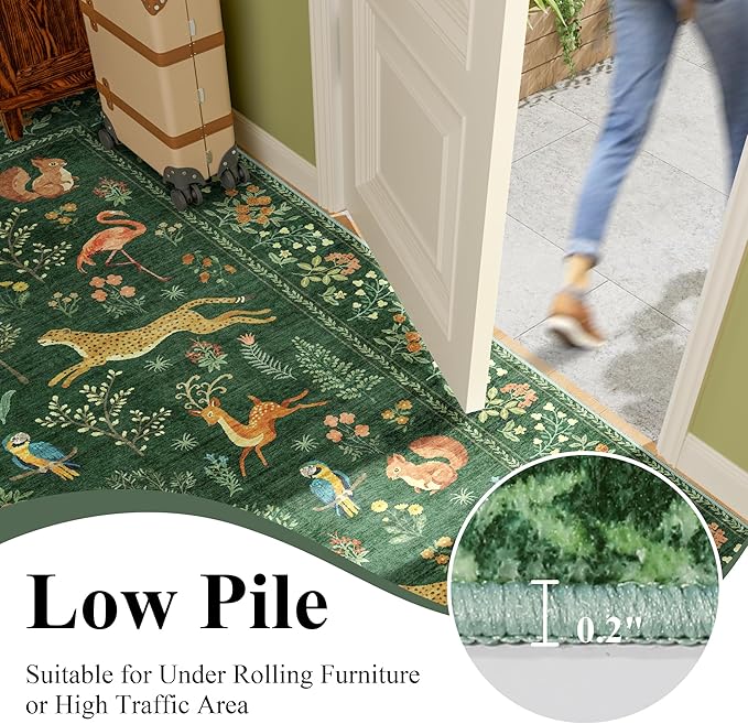 DUKINO 2x4 Rug for Hallway, Washable Kitchen Runner Rug - Image 6