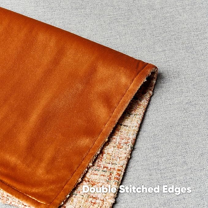 FUTEI Rust Decorative Throw Pillow Covers 26x26 Inch Set of 2, Soft Chenille - Image 4