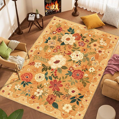 DUKINO 8x10 Area Rug, Floral Rugs - Image 3