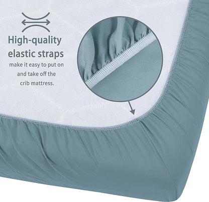Baby Crib Sheets for Boys Girls, 2 Pack Fitted Crib Sheet for Standard Crib and - Image 6