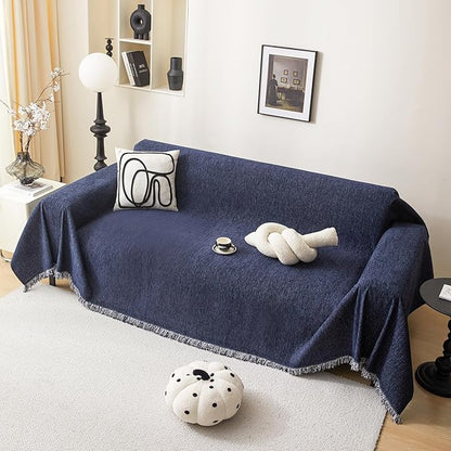 MEETSKY Blue Sofa Covers for 3 Cushion Couch Cover for L Shaped Sectional Sofa - Image 5