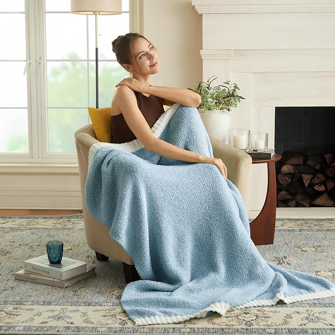 Joiedomi Throw Blanket for Couch Bed Sofa, Cozy Cute Soft Throw Home Room Decor - Image 2
