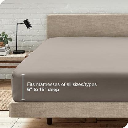 Bare Home Fitted Bottom Sheet Queen Size - Image 6