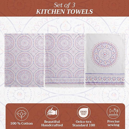 Maison d' Hermine Kitchen Towels Set of 3 100% Cotton 27.50" x 20" Reusable - Image 2