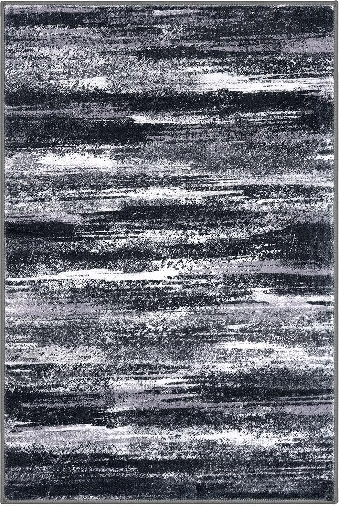 Modern Abstract Entryway Rug Indoor 2x3 Washable Rug Non-Slip Soft Small Area - Image 9