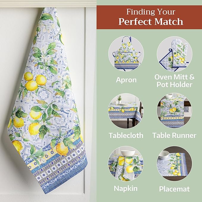 Maison d' Hermine Kitchen Towels Set of 3 100% Cotton 27.50" x 20" Reusable - Image 6