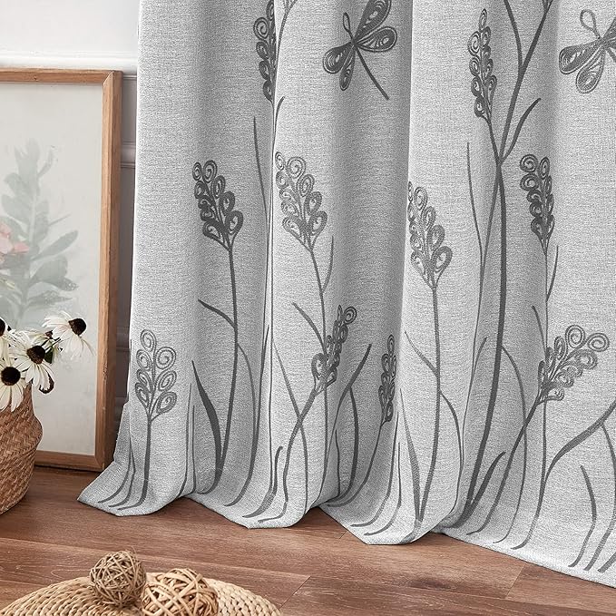 Melodieux Extra Wide Embroidery Curtain - Image 2