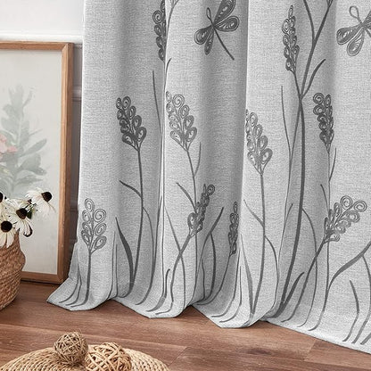 Melodieux Extra Wide Embroidery Curtain - Image 2